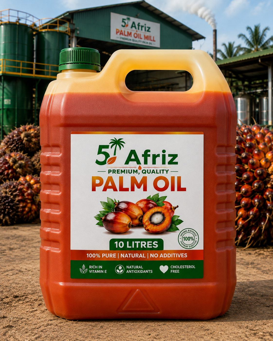 Palm oil bottle